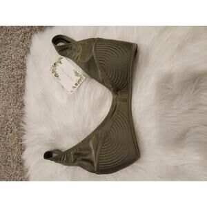 Crescent Moon Olive Green Bra Top - XS